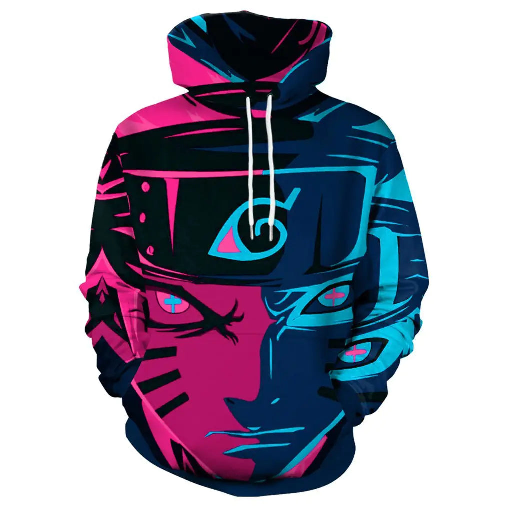 2020 Naruto Hoodie 3D Digital Print Couples Sweatshirt