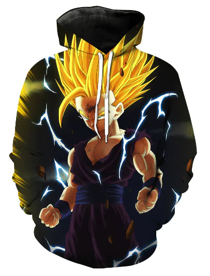 3D Printed Hoodie with Pocket - Dragon Ball Design