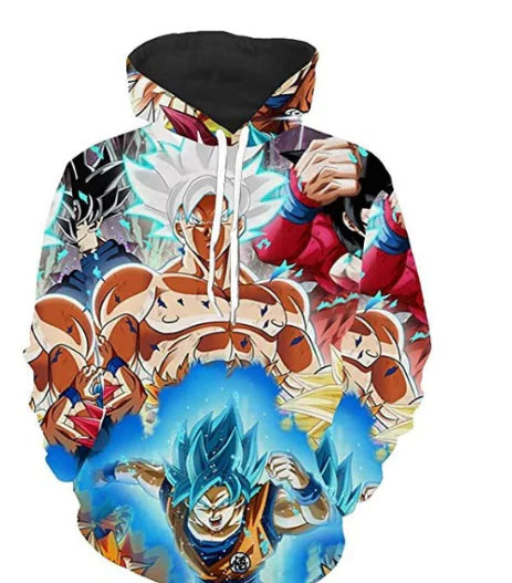 3D Printed Hoodie with Pocket - Dragon Ball Design